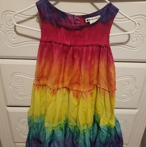 Girls rainbow tie dye with side pockets